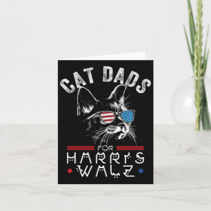 Cat Dads For Harris Waltz 2024 Usa Flag Card