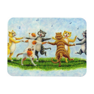 CAT DANCE SINGING FELINE MAGNET *Personalise