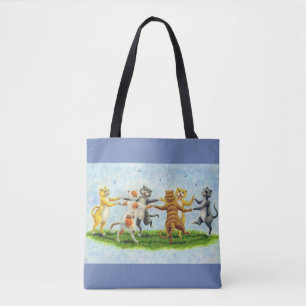 CAT DANCE SINGING FELINE TOTE BAG *Customise