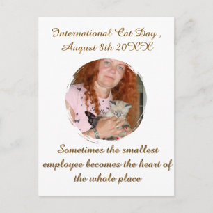 Cat Day Photo, Text, Replaceable Greeting Card