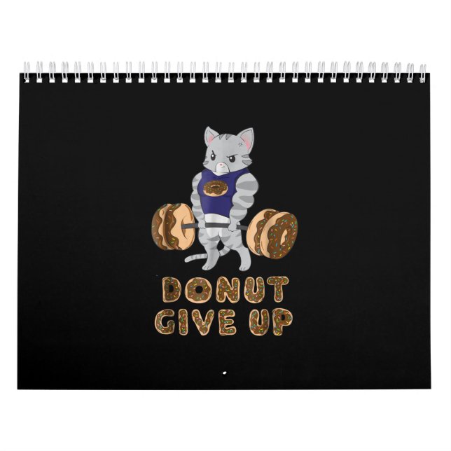 Cat Deadlift Powerlifting Doughnut Gym Calendar (Cover)