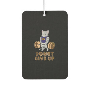Cat Deadlift Powerlifting Doughnut Gym Car Air Freshener