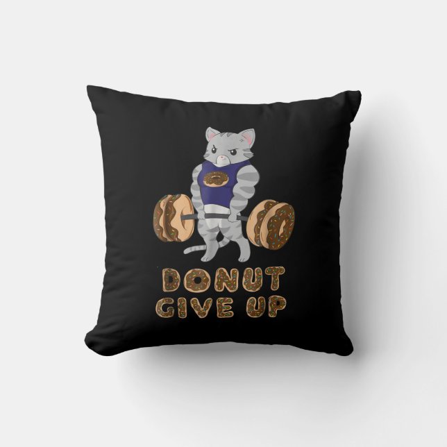 Cat Deadlift Powerlifting Doughnut Gym Cushion (Front)
