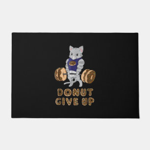 Cat Deadlift Powerlifting Doughnut Gym Doormat