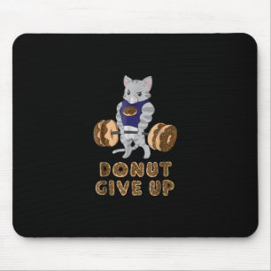 Cat Deadlift Powerlifting Doughnut Gym Mouse Pad