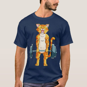 Cat Deadlift Powerlifting Fitness Gym Lifting Weig T-Shirt