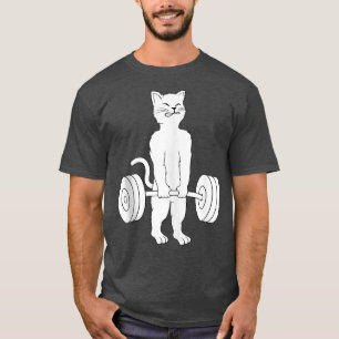 Cat Deadlift  Powerlifting Kitty Tee, Weightliftin T-Shirt