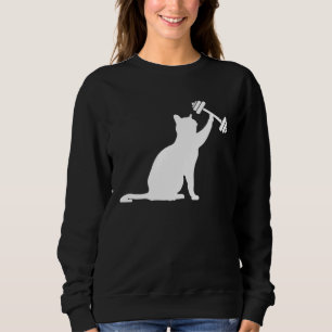 Cat deadlift weightlifting cat powerlifting kitty  sweatshirt