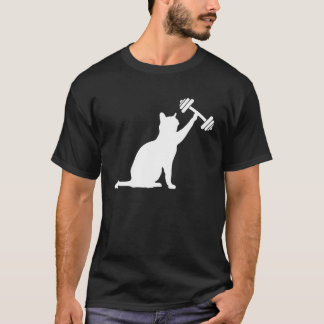 Cat deadlift weightlifting cat powerlifting kitty  T-Shirt