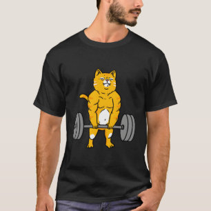Cat Deadlift Weightlifting Cat T-Shirt