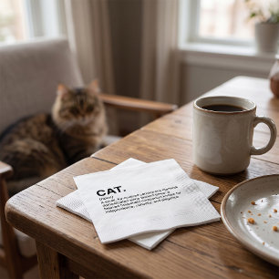 Cat Definition Noun Funny Cat Lover Napkin
