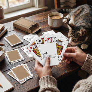 Cat Definition Noun Funny Cat Lover Playing Cards