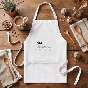 Cat Definition Noun Funny Cat Lover Standard Apron