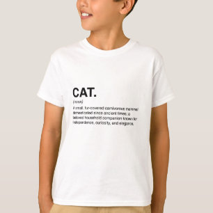 Cat Definition Noun Funny Cat Lover T-Shirt