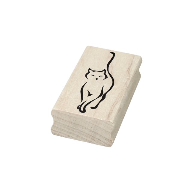 Cat Delicate Rubber Stamp (Stamp)