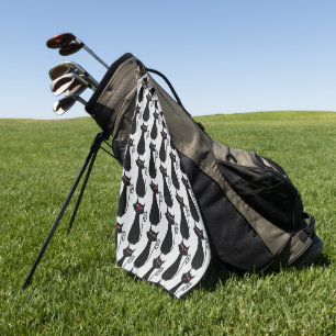 Cat Design Any Colour Background Golf Towel