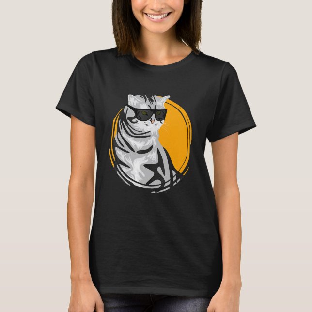 Cat Design For A Good Mood T-Shirt (Front)