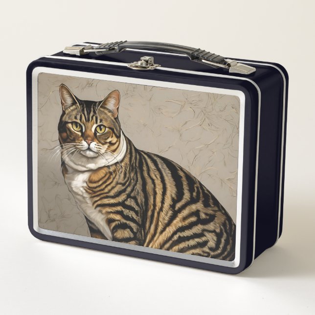 Cat Design Metal Lunchbox (Front)
