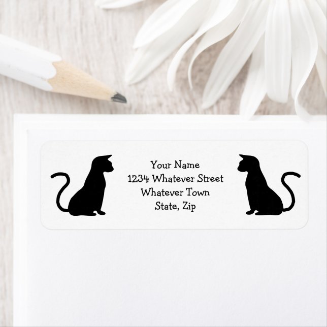 Cat Design Return Address Label (Insitu)