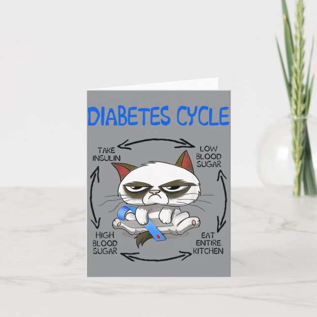 Cat Diabetes Cycle Card (Front)
