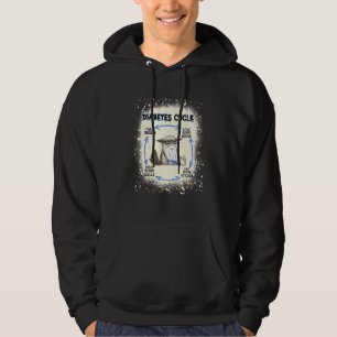 Cat Diabetes Cycle Diabetes Awareness Bleached Hoodie
