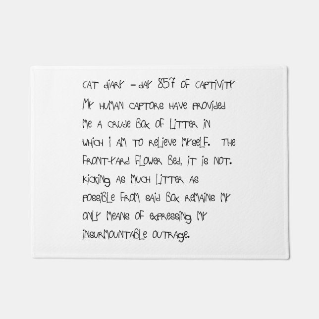 Cat Diary Doormat - Day 857 (Front)