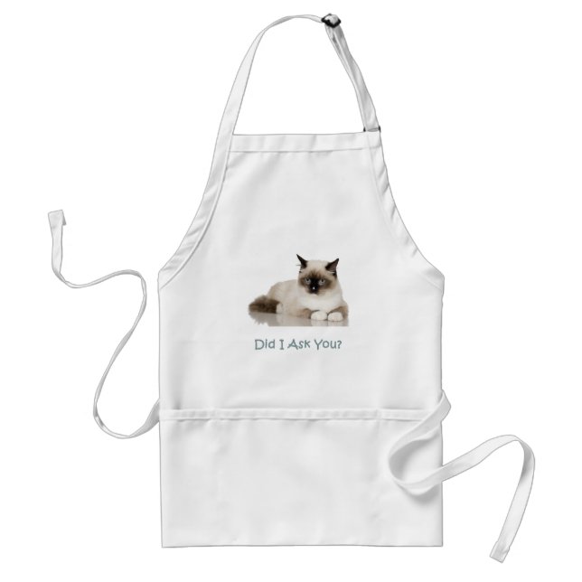 Cat: Did I Ask You? Standard Apron (Front)