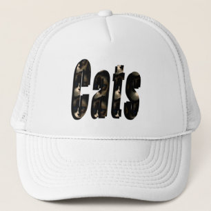 Cat Dimensional Logo Made From Ragdoll Cats, Trucker Hat