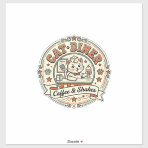 Cat Diner Cat Diner Retro Restaurant Cat Vintage V