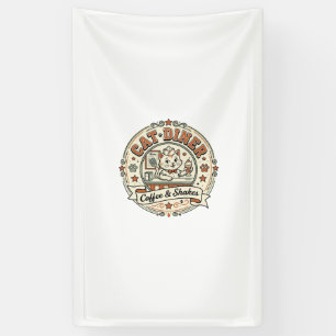 Cat Diner Cat Diner Retro Restaurant Cat Vintage V Banner