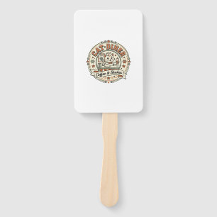 Cat Diner Cat Diner Retro Restaurant Cat Vintage V Hand Fan