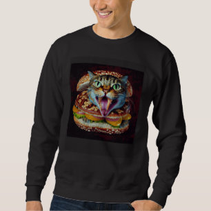 Cat Dinosaur Hamburger Sweatshirt