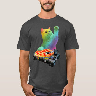 Cat DJ Cat Pizza Cat Pizza Cat DJ Tops Funny Cat