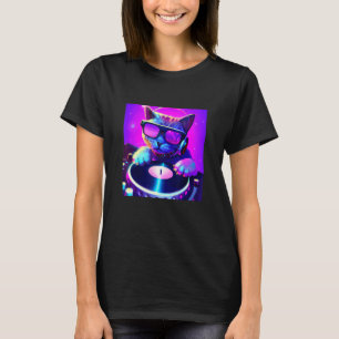 Cat DJ Vaporwave  Aesthetic Men Boys Girls Women A T-Shirt