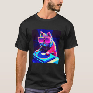 Cat DJ Vaporwave  Aesthetic Men Boys Girls Women A T-Shirt