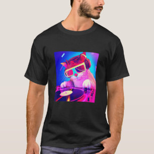 Cat DJ Vaporwave  Aesthetic Men Boys Girls Women A T-Shirt