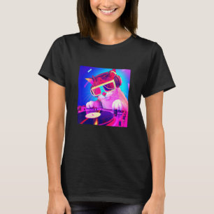 Cat DJ Vaporwave Aesthetic Men Boys Girls Women A T-Shirt