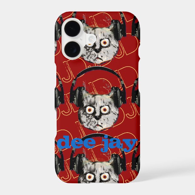cat dj with headphone (Back)