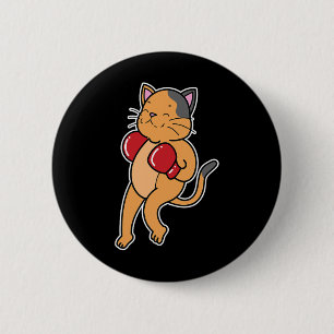 Cat Does Boxing 2 6 Cm Round Badge