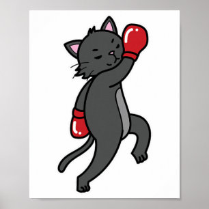 Cat Does Boxing Poster