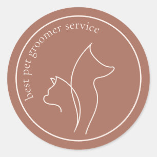 Cat Dog Bath Care Classic Round Sticker