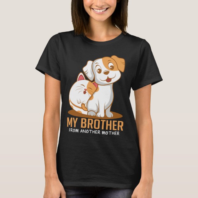Cat Dog Brother  Animal T-Shirt (Front)
