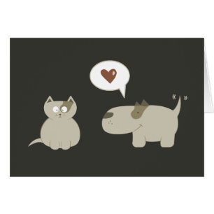 Cat Dog Funny Love At First Sight
