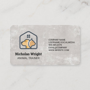 Cat Dog Home   Animals Shelter Services Business Card