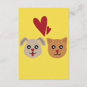 Cat Dog Lovers Greeting Card