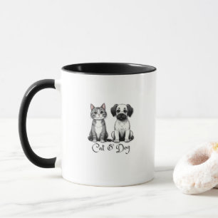 Cat & Dog Mug cup