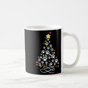 Cat Dog Paw Christmas Tree Lights Holiday Santa Fa Coffee Mug