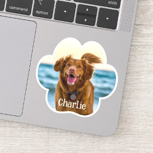 Cat Dog Paw Photo Custom Cut Vinyl Sticker