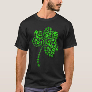 Cat Dog Paw Shamrock St Patrick's Day Paws T-Shirt