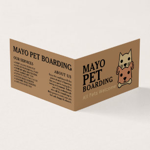 Cat & Dog, Pet Boarding Detailed Business Card